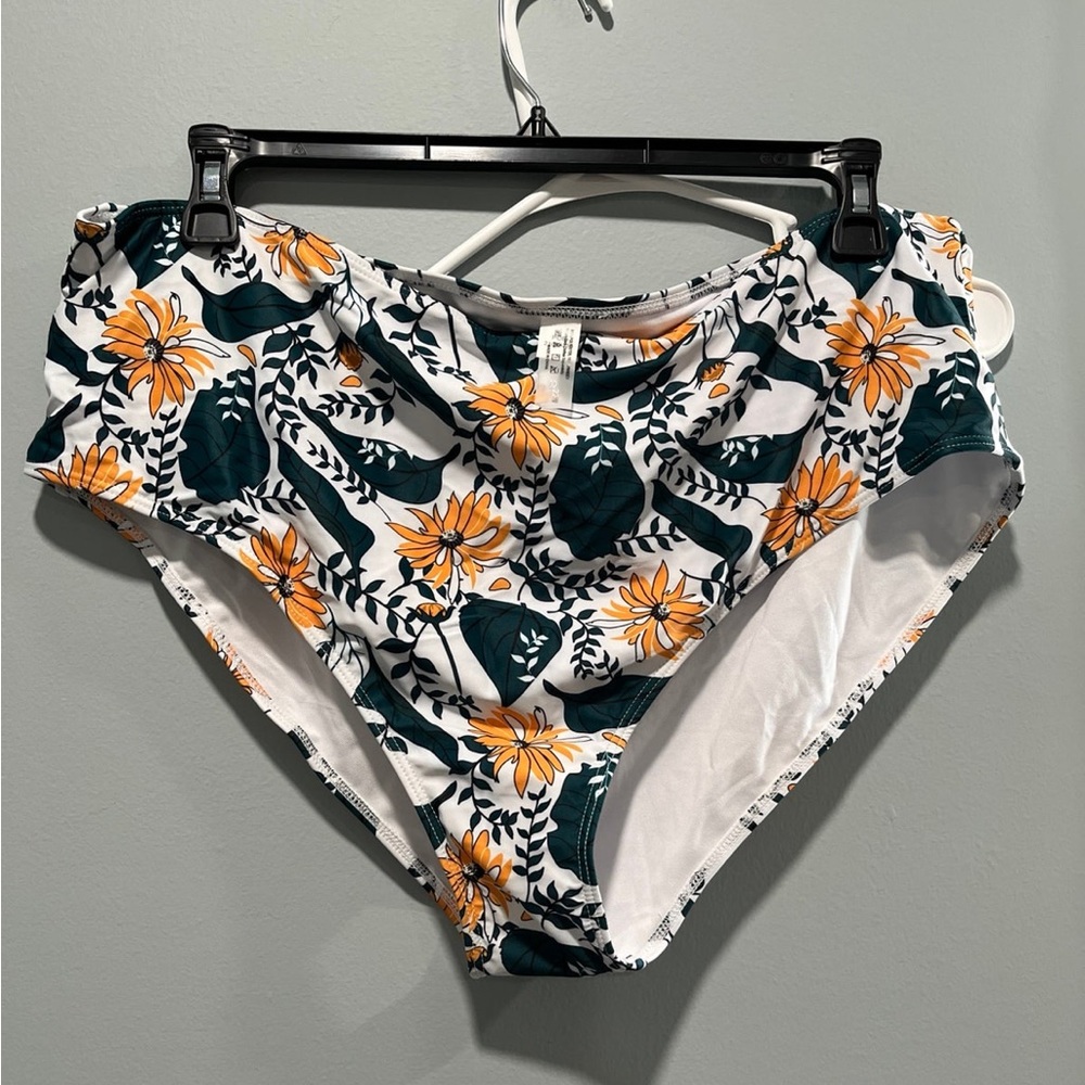 Tankini, yellow, green and white